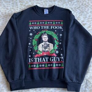 Jerzees Conor McGregor Black Crewneck Sweatshirt with Classic Design